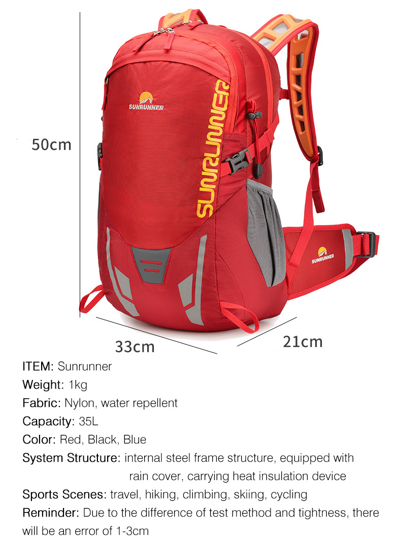 Tas Ransel Hiking 35L Kapasita - Cycling Gear Travel Bag ulasan dan harga