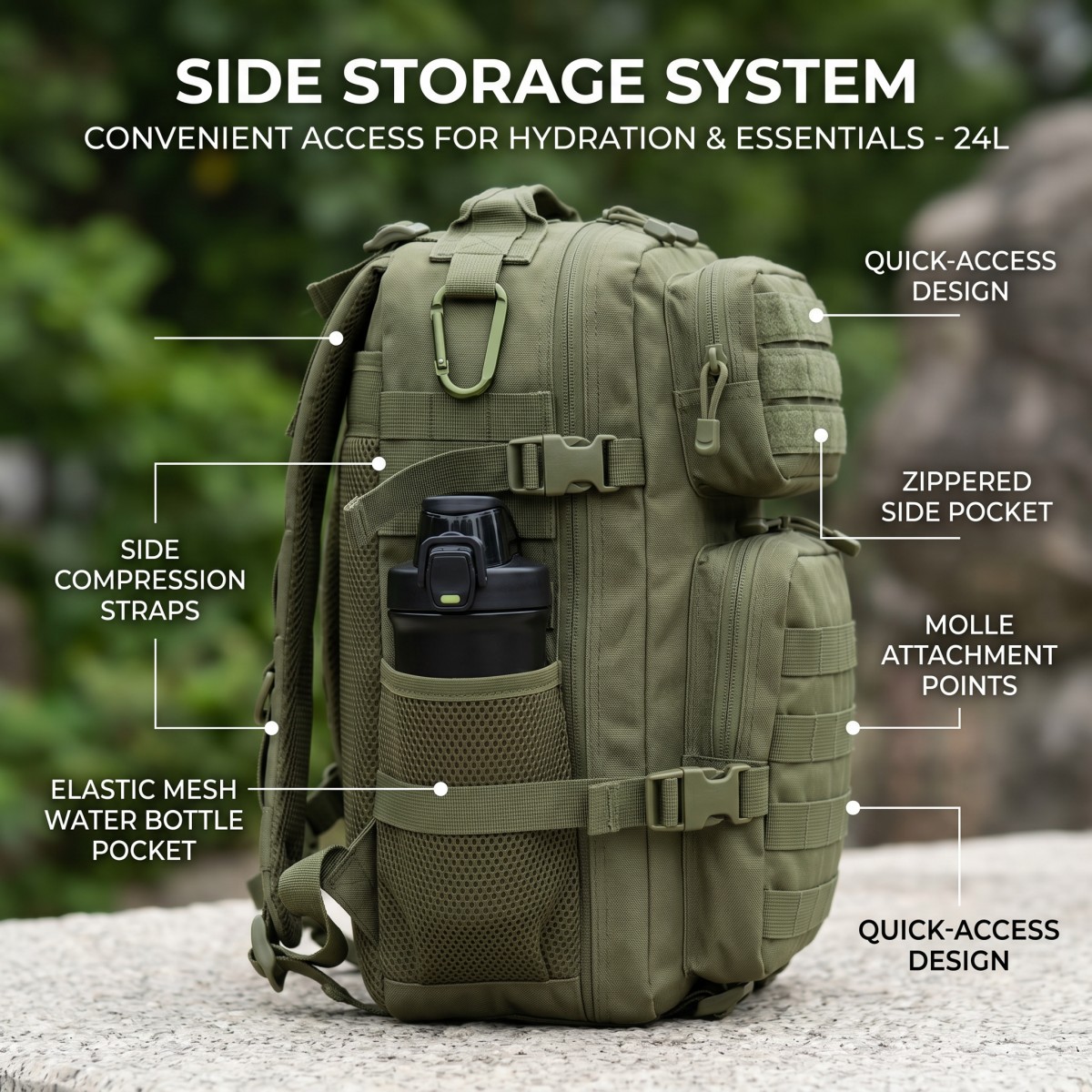Ransel Taktis Molle 24L untuk  - Cycling Gear Duffle ulasan dan harga