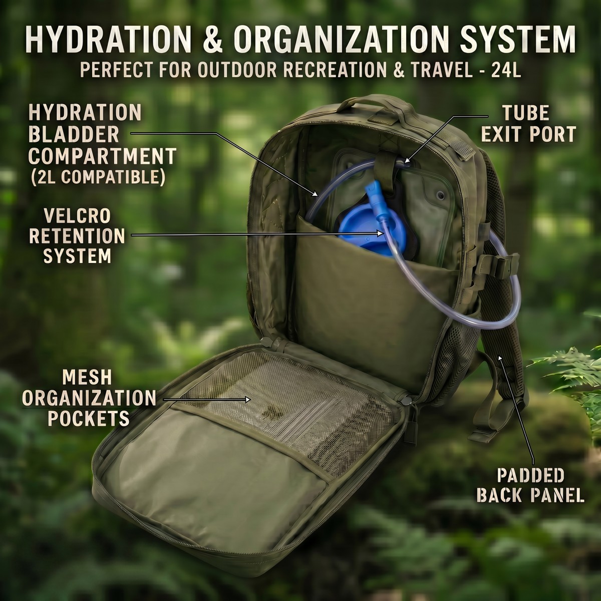 Ransel Taktis Molle 24L untuk  - Cycling Gear Duffle ulasan dan harga