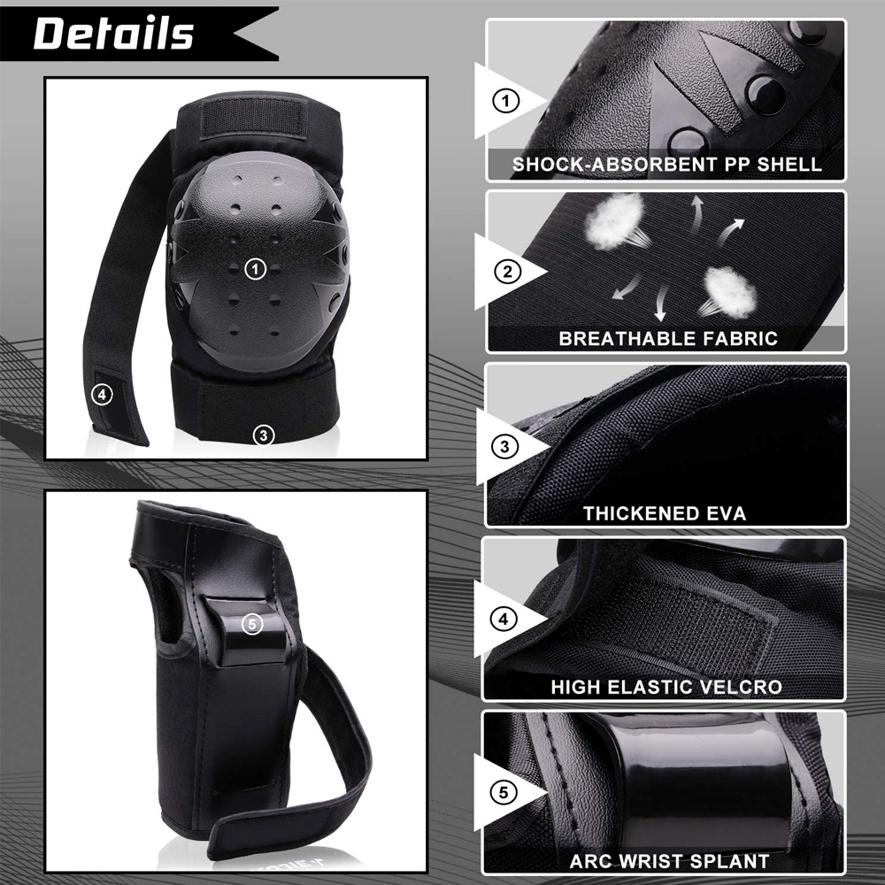 Set bantalan pelindung lutut d - Youth Cycling Gear ulasan dan harga