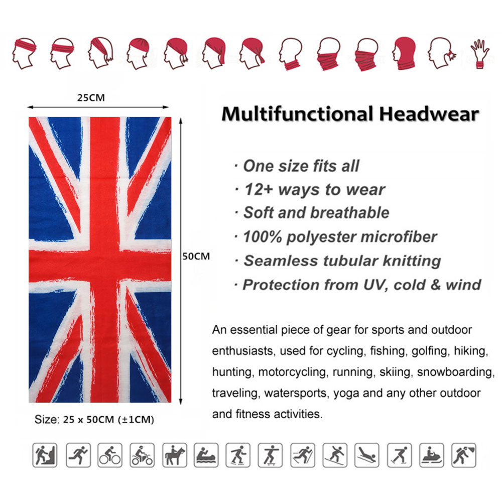 Bandana Tabung Leher Bendera P - Mens Cycling Gear Uk ulasan dan harga